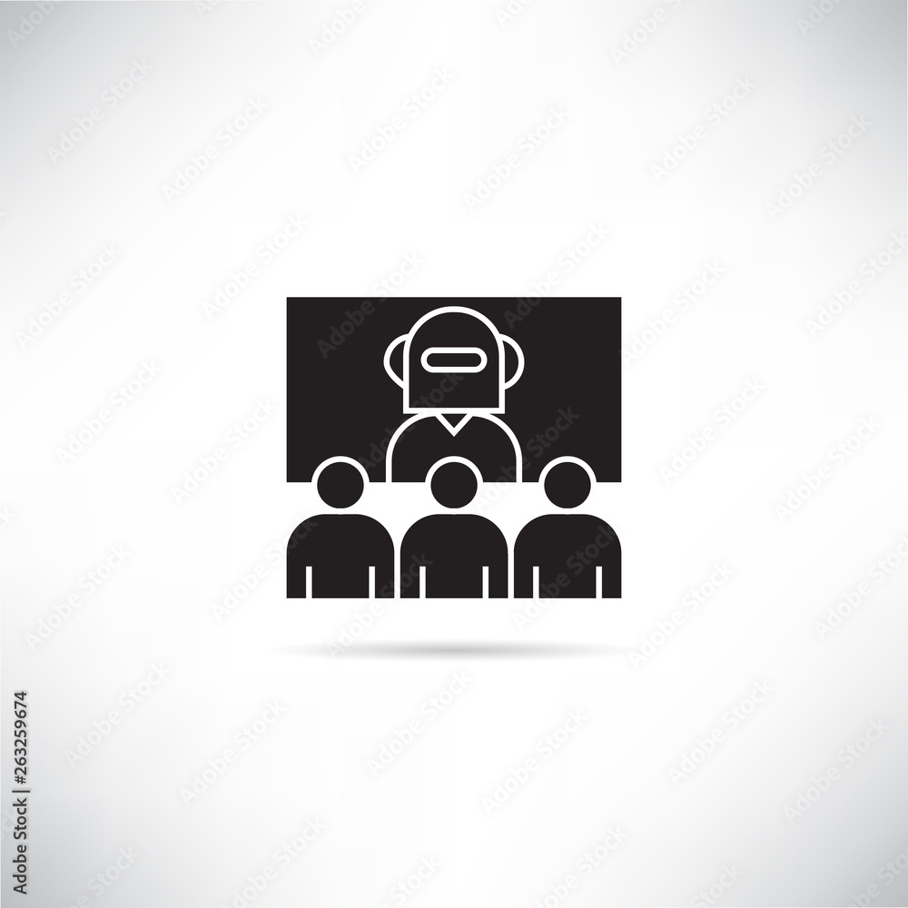 robot conference icon robot conference icon