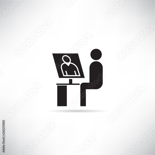 teleconference and online meeting icon
