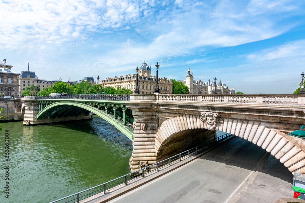 D'Arcole bridge (pont) in Paris, France