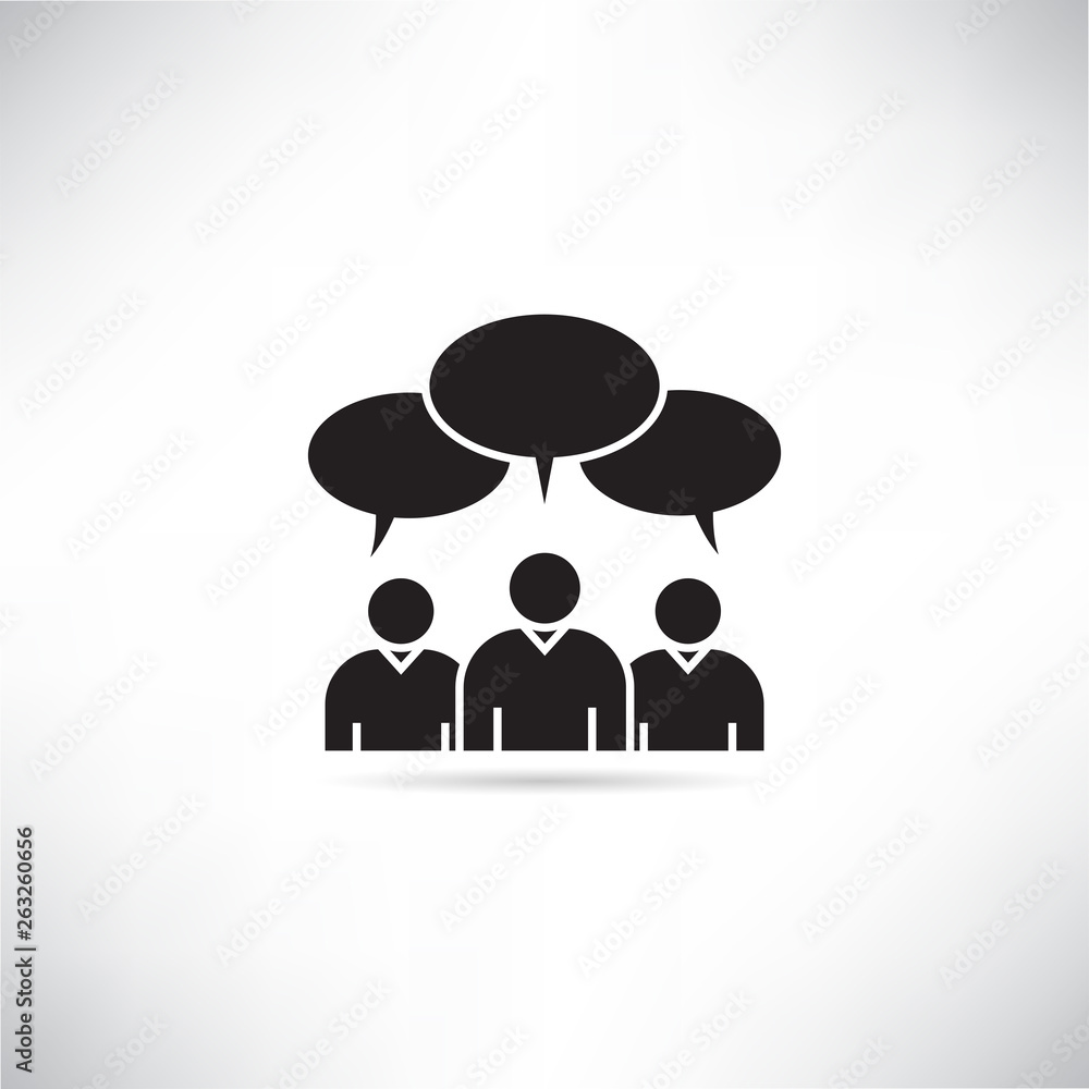 group of people and speech bubbles icon group of people and speech bubbles icon
