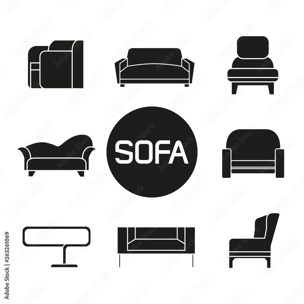 sofa icons set sofa icons set