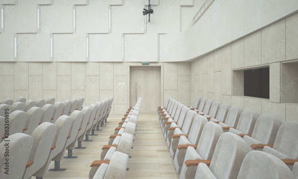 Fototapeta premium Concert hall. Stage. 3D render