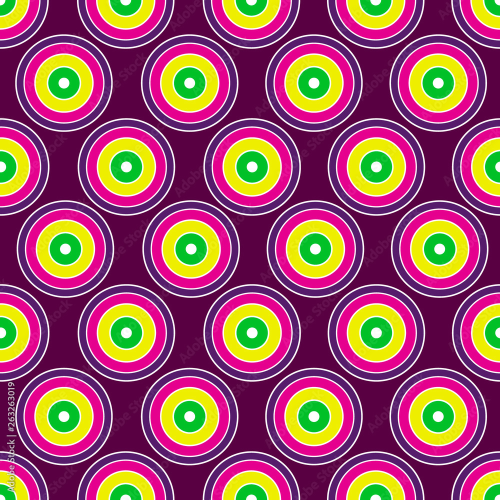 Seamless pattern with multicolor geometric shapes