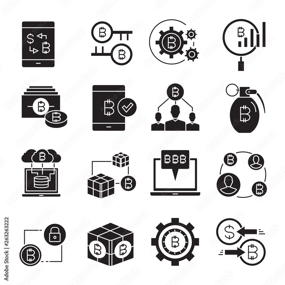 cryptocurrency and bitcoin icons cryptocurrency and bitcoin icons