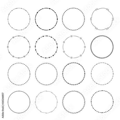 round and circular decorative pattern frames