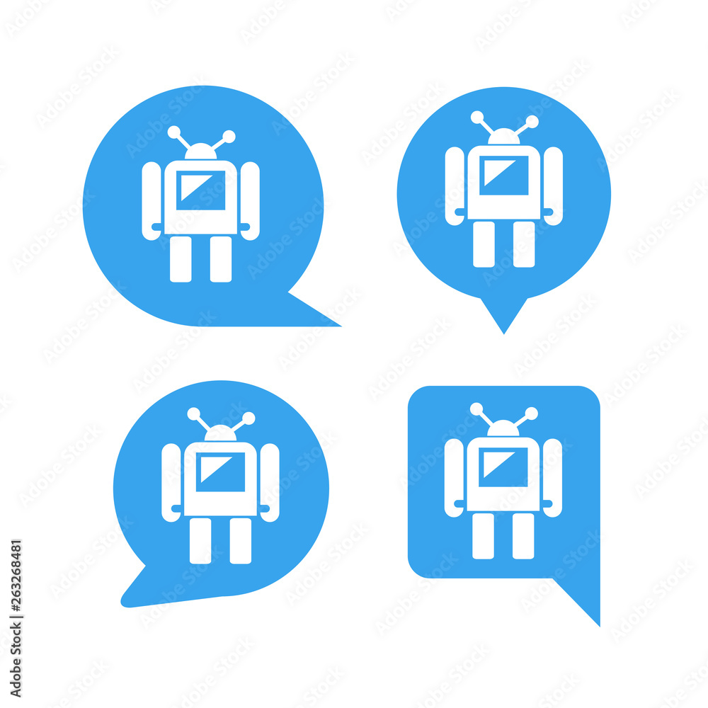 Obraz premium chat bot icon in speech bubble