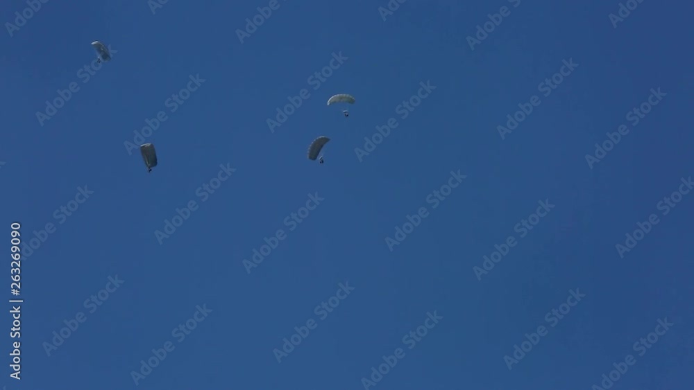 Soldiers gliding in formation in the sky 1 Soldiers gliding in formation in the sky 1