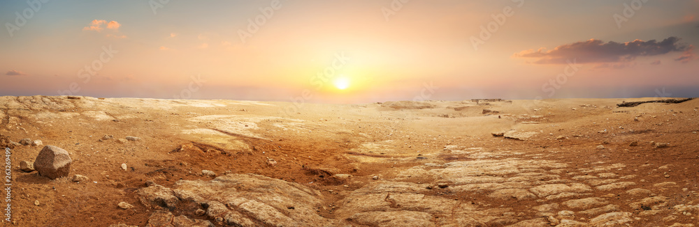 Plakat Piaszczysta pustynia w Egipcie