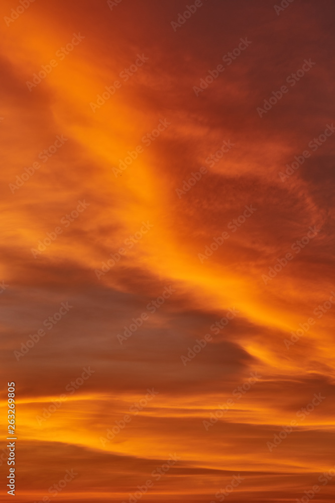 Magic Unreal Colorful Sky at Sunrise - obrazy, fototapety, plakaty 