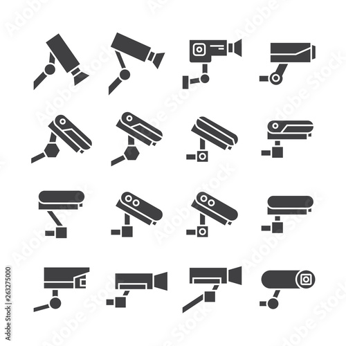 CCTV, security camera icons
