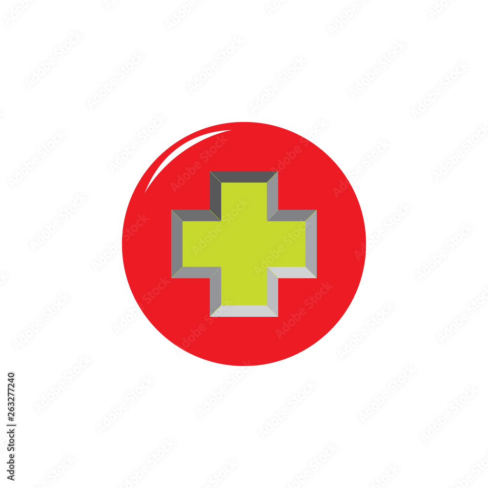 plus medical 3d circle logo vector plus medical 3d circle logo vector