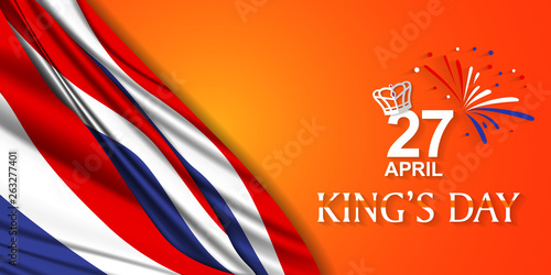 King's Day Celebrate Vector Design - King's Birthday in the Netherlands.