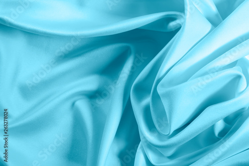 Wallpaper Mural Closeup of rippled light blue satin fabric Torontodigital.ca