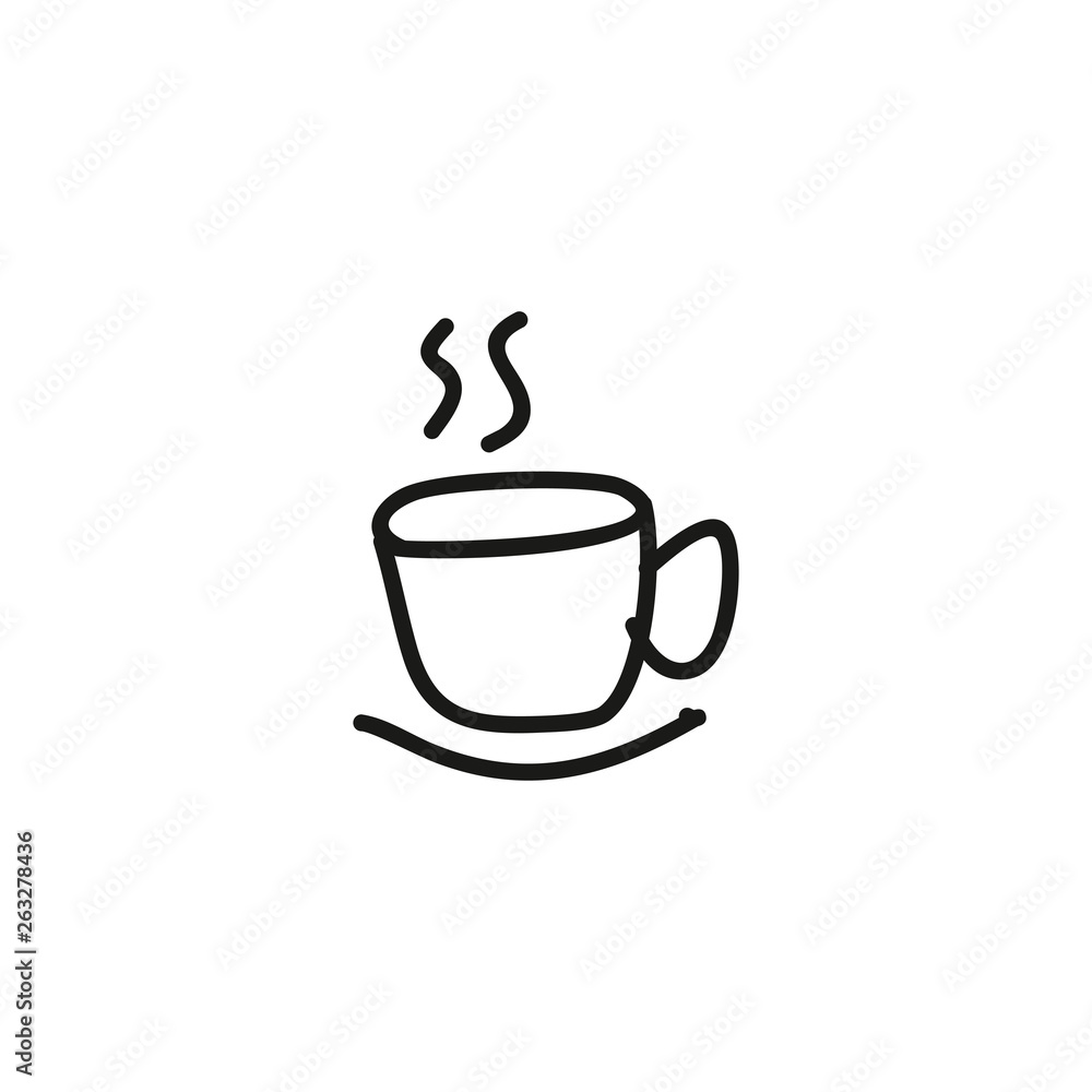 Obraz premium Hot coffee icon