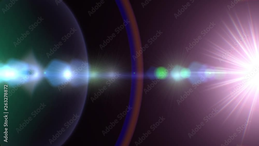Lens flare element against black background Lens flare element against black background