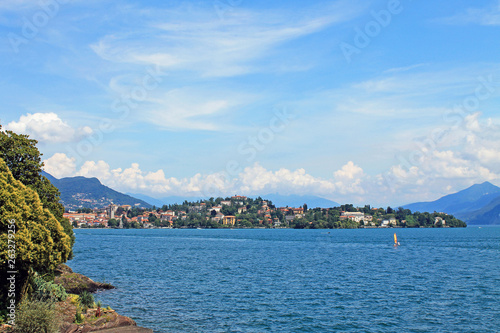 View of Baveno and lake Maggiore Italy