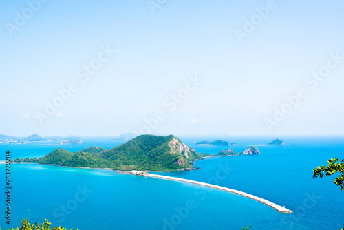 The most beautiful Viewpoint archipelago in Sattahip Chonburi,Thailand.