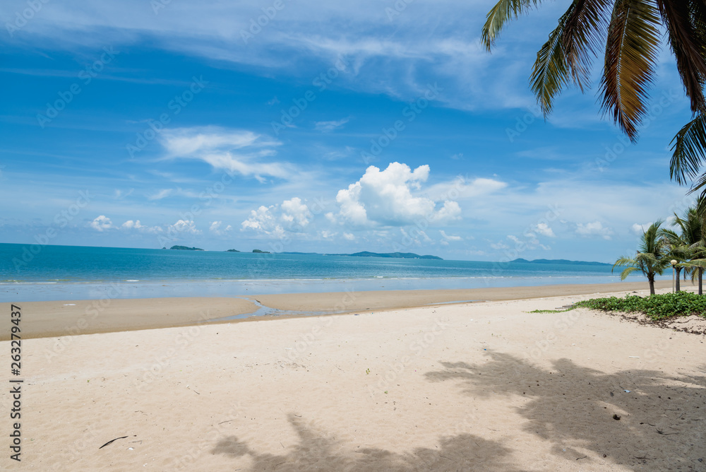 Beautiful nature sea summer background,Sand beach