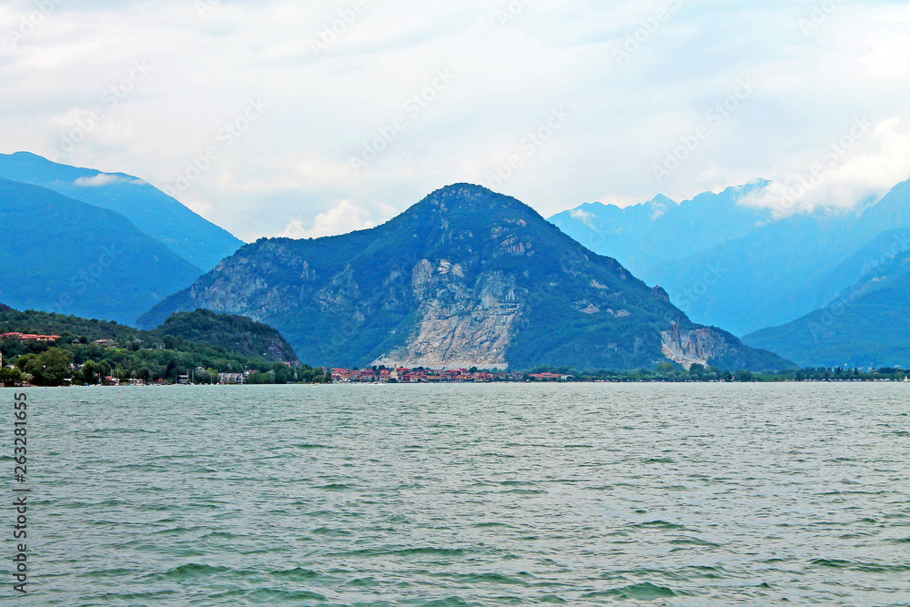 Lake Maggiore Italy surrounded by mountains