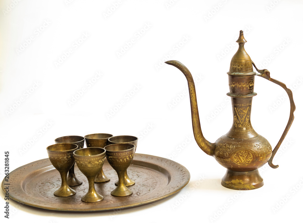 middle eastern tea set with mini goblets middle eastern tea set with mini goblets