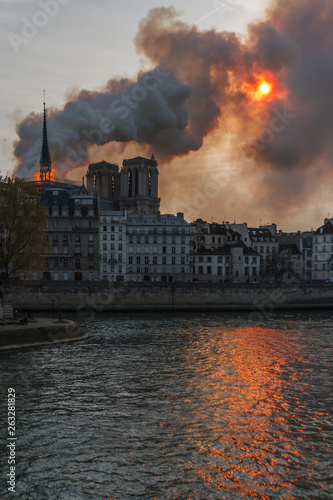 Notre Dame Paris Burning