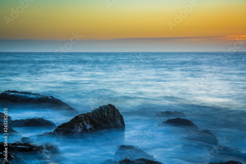 Beautiful long exposure seascape beach images of Cape Sable Island, Nova Scotia, Canada.