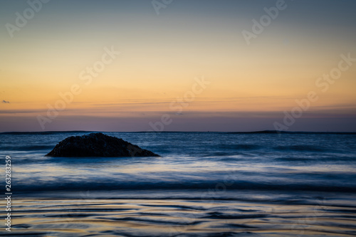 Beautiful long exposure seascape beach images of Cape Sable Island, Nova Scotia, Canada.