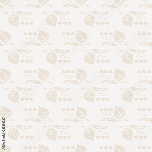 Cute retro seamless pattern with flowers and leaves