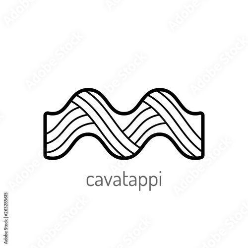 Pasta. Italian cuisine. Flat icon or object of food.