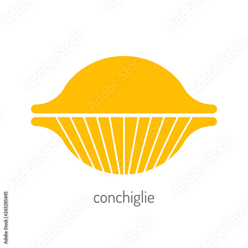Pasta. Italian cuisine. Flat icon or object of food.