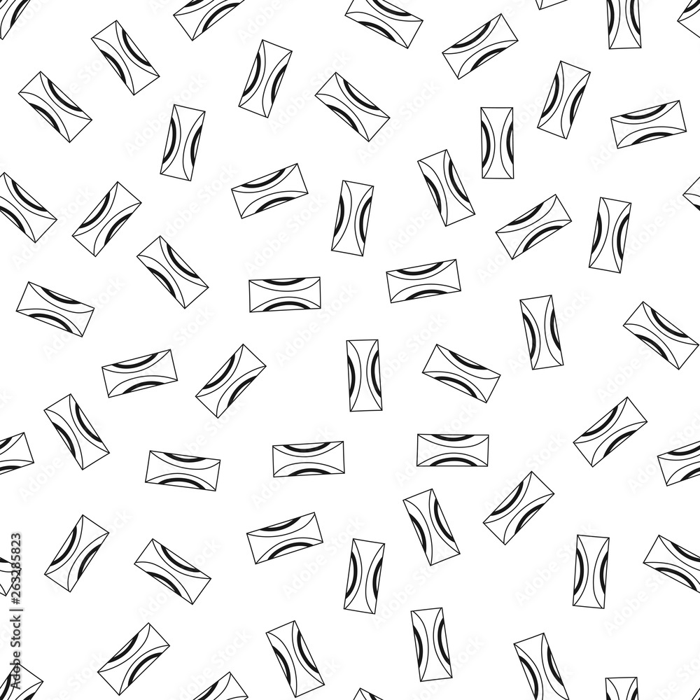 Abstract seamless pattern. Digital background. Black and white illustration.