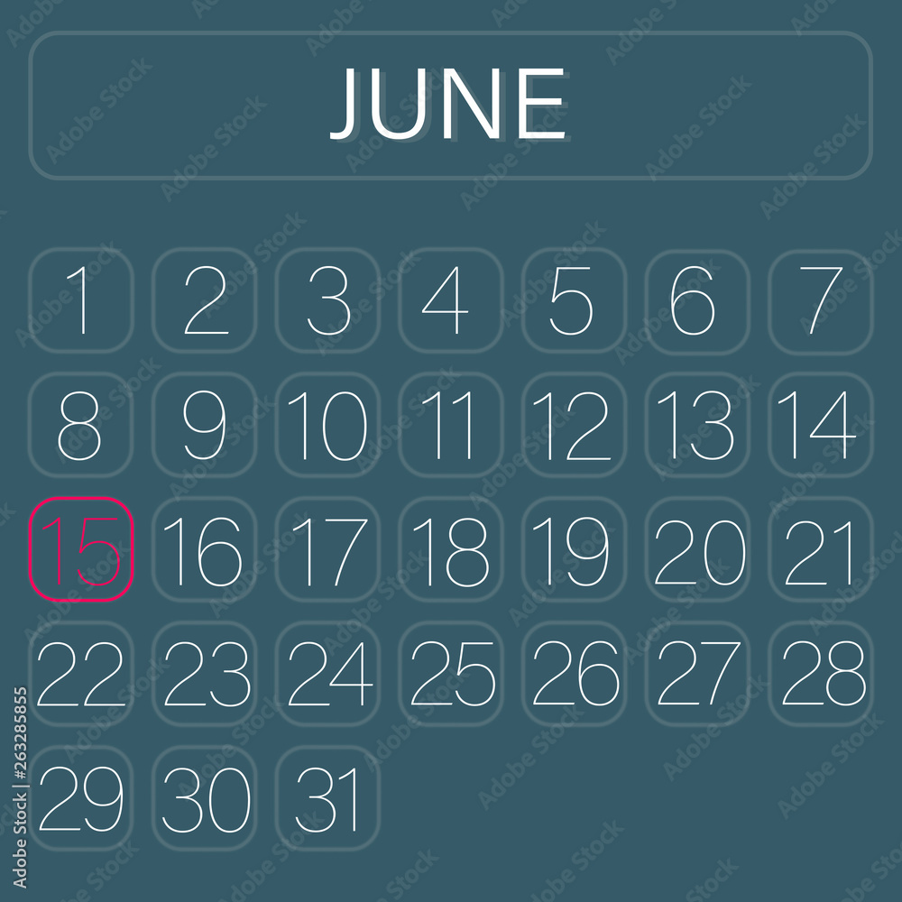 Calender Page June 15 Calender Page June 15