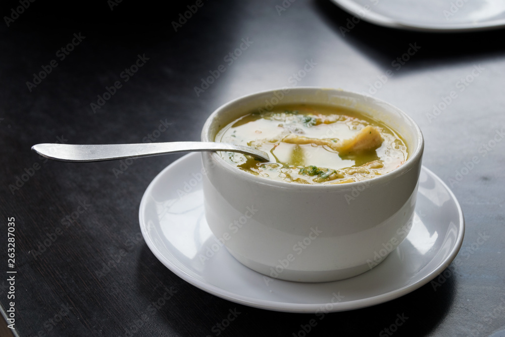 bowl of vegetable soup bowl of vegetable soup