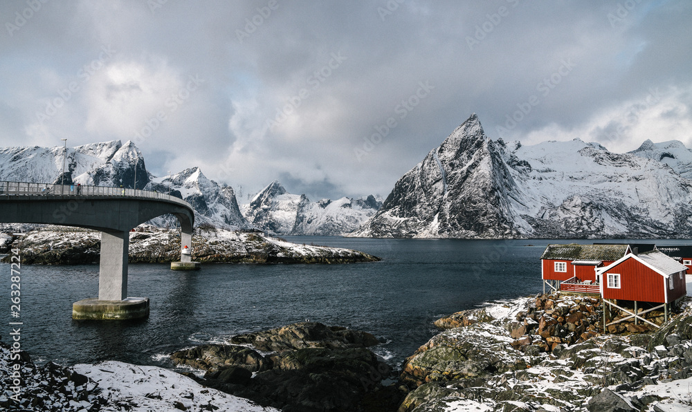 Reine on the Lofoten Archipelago in the Arctic Circle in Norway
