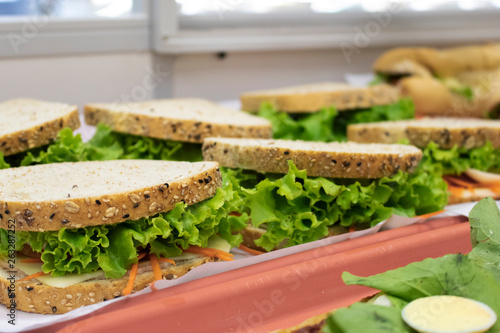 fitness sandwich with lettuce