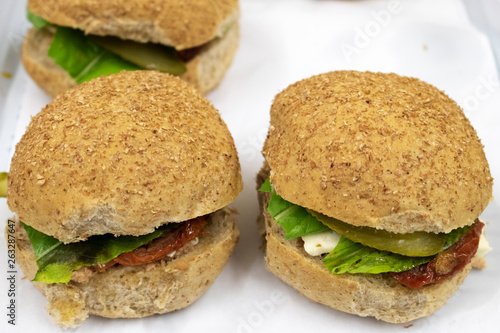 two tasty healthy burgers