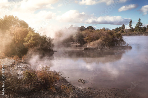 Geothermal mud pools in Rotorua, New Zealand