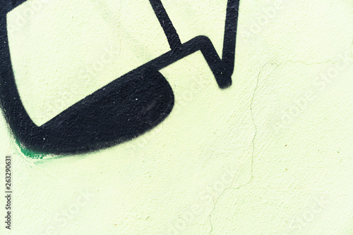 Detail of graffiti in a wall. Texture effect