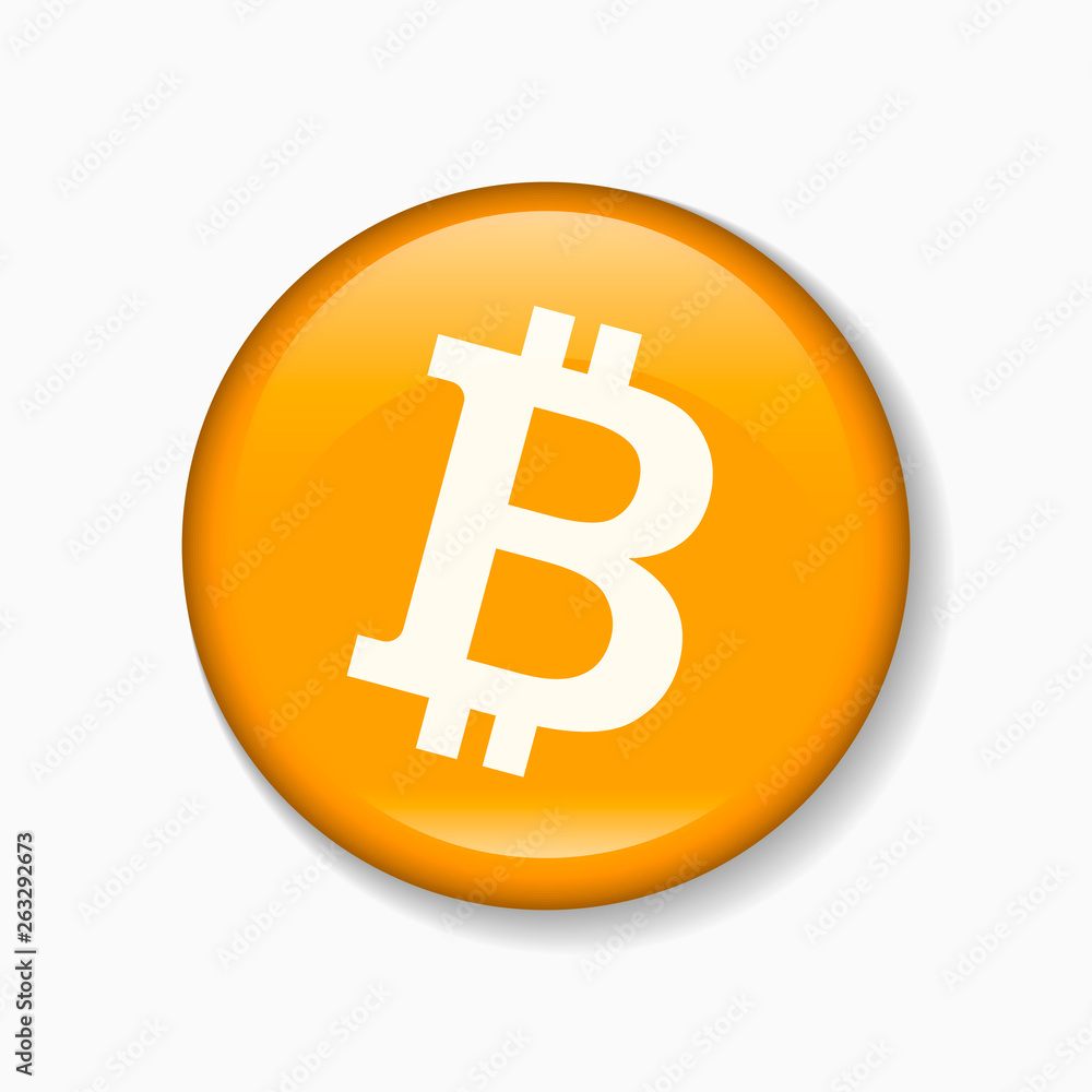 Bitcoin round sign isolated on white background. Vector illustration. Bitcoin round sign isolated on white background. Vector illustration.