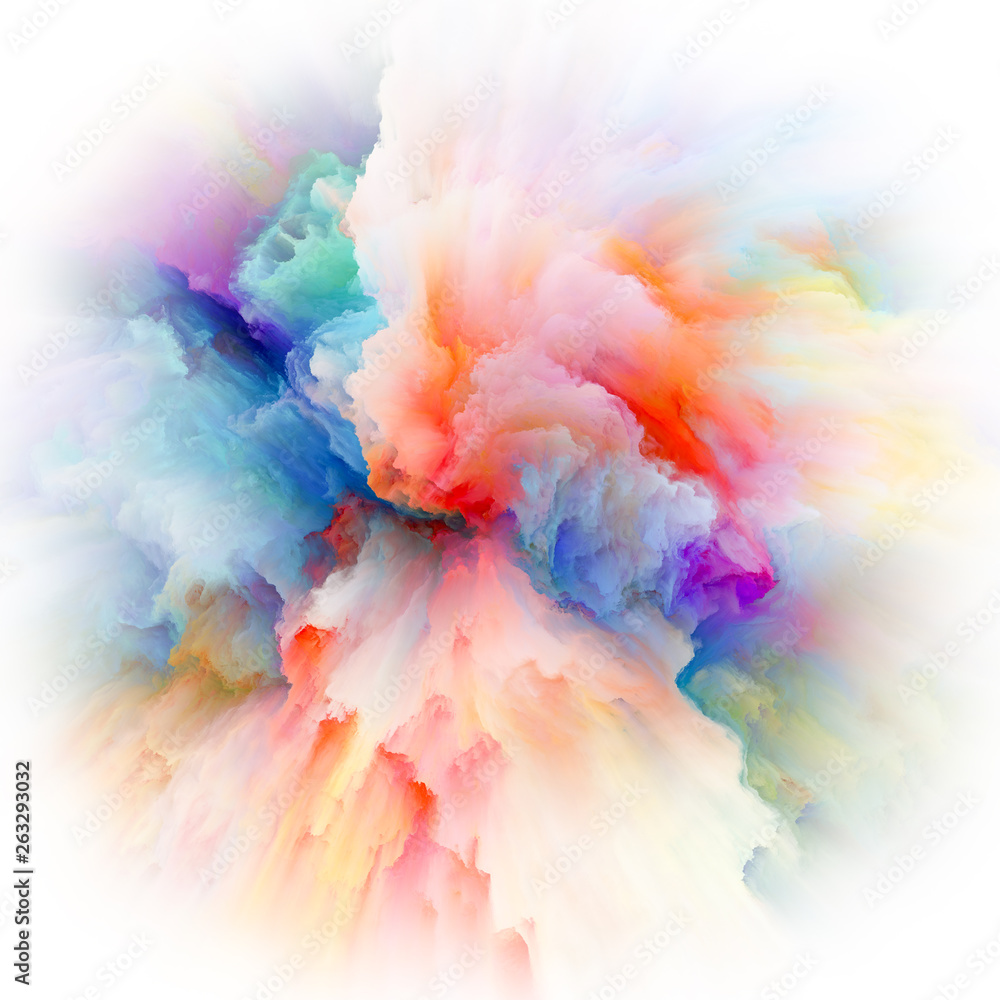 Propagation of Colorful Paint Splash Explosion