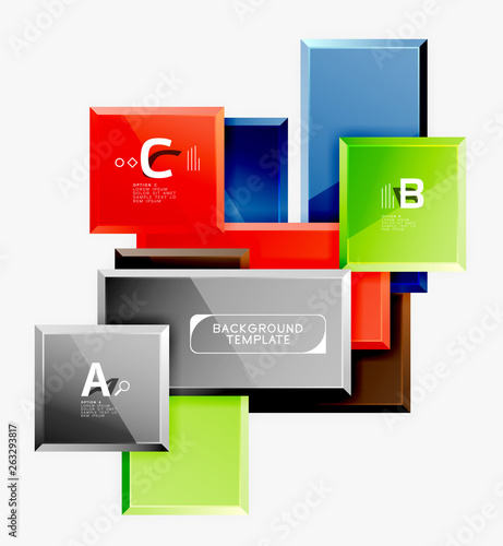 Minimal square banner abstract background