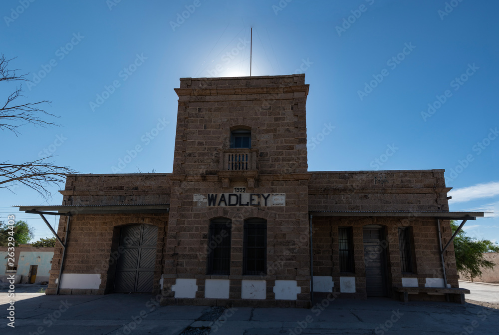 Naklejka premium 100 years old wadley train station in San Luis Potosi Mexico