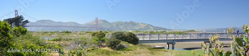Impressions from surroundings of Golden Gate Bridge in San Francisco from May 2, 2017, California USA