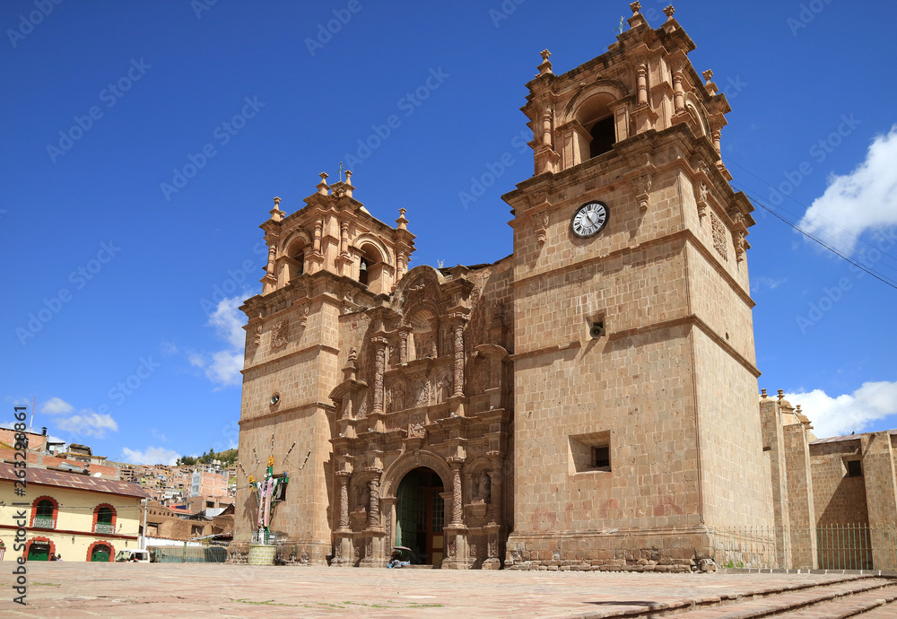 Cathedral Basilica of Saint Charles Borromeo in Puno, Peru, South America