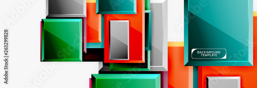 Minimal square banner abstract background