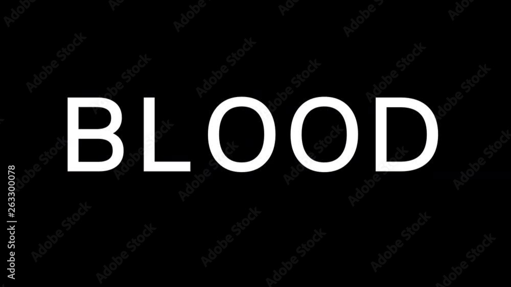 From the Glitch effect arises text BLOOD. Then the TV turns off. Alpha channel Premultiplied - Matted with color black From the Glitch effect arises text BLOOD. Then the TV turns off. Alpha channel Premultiplied - Matted with color black