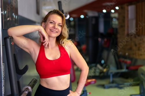 Happy Woman in a gym