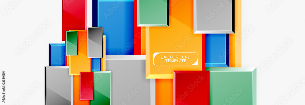 Minimal square banner abstract background