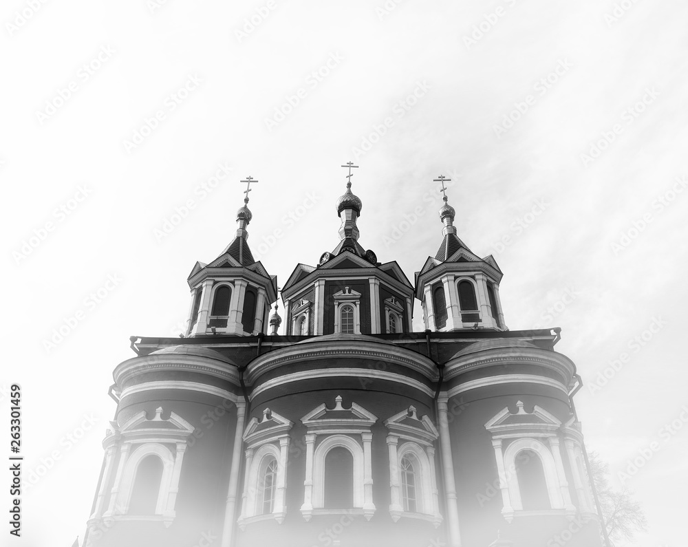 Classic Russian temple architecture background hd