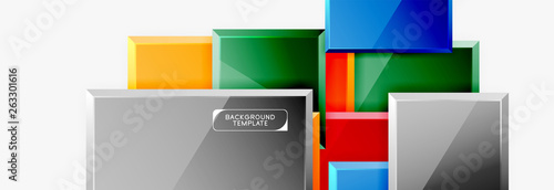 Minimal square banner abstract background